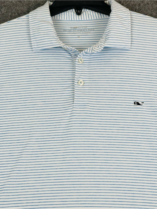 Vineyard Vines Other - Vineyard Vines On-The-Go Sankaty Polo Shirt Men XL Blue Striped Performance